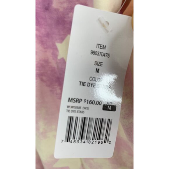 New Wildfox Sleep Tie-Dye Stars Lounge Short Sweatshirt Set M Purple RD10181 $16 - Picture 4 of 9